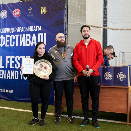 В Астане прошел фестиваль футбола для детей в рамках UEFA Grassroots Awards Winners 2023/24