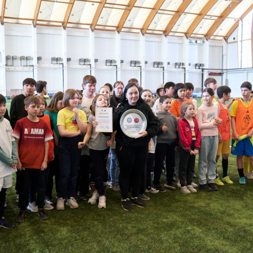 В Астане прошел фестиваль футбола для детей в рамках UEFA Grassroots Awards Winners 2023/24