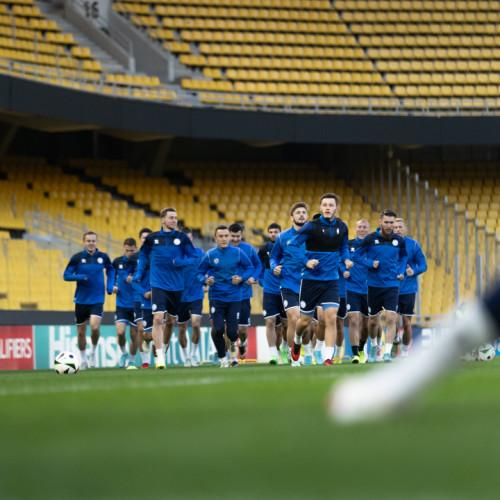 Pre-match training session of the Kazakhstan national team in Athens