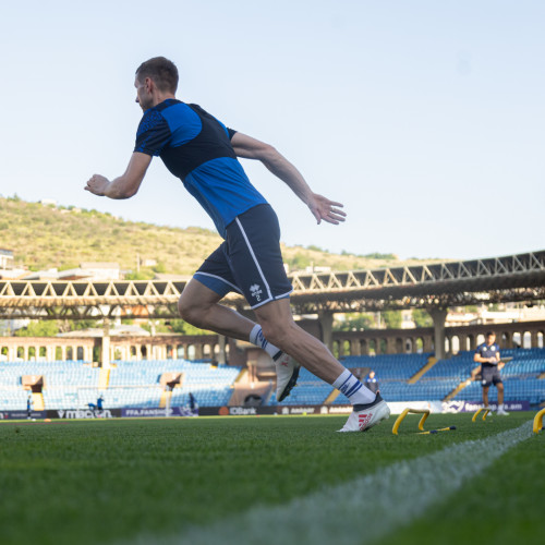 Pre-match training session of the Kazakhstan national team in Yerevan
