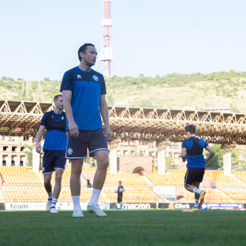 Pre-match training session of the Kazakhstan national team in Yerevan