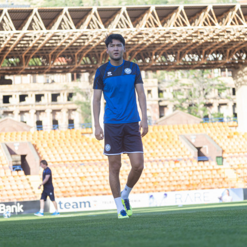 Pre-match training session of the Kazakhstan national team in Yerevan