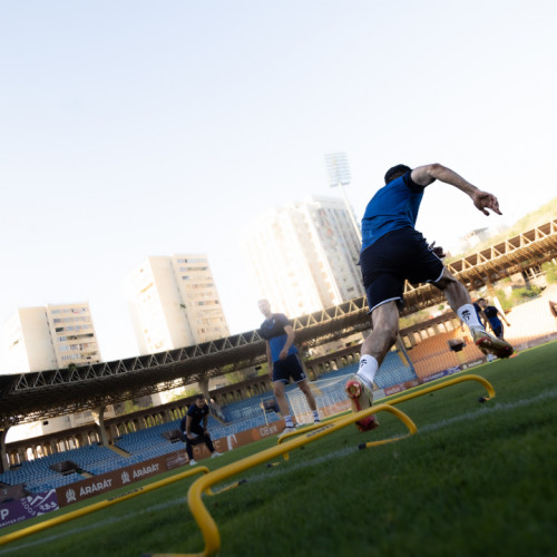 Pre-match training session of the Kazakhstan national team in Yerevan
