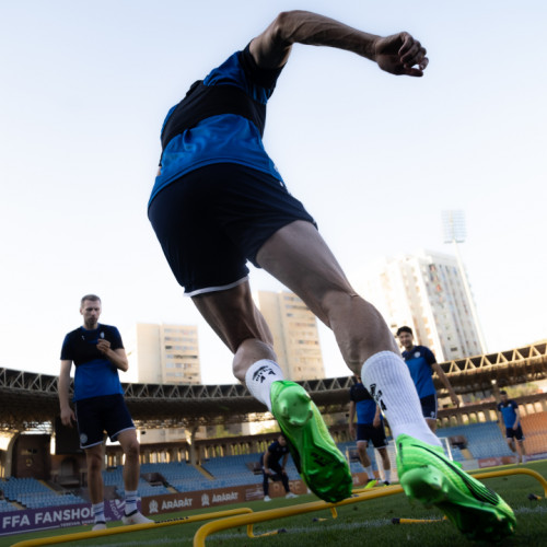 Pre-match training session of the Kazakhstan national team in Yerevan