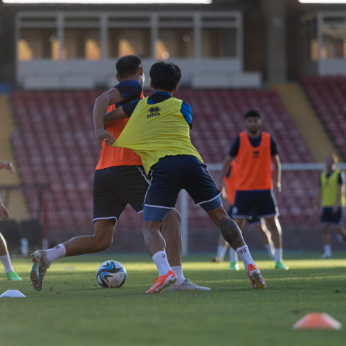Pre-match training session of the Kazakhstan national team in Yerevan