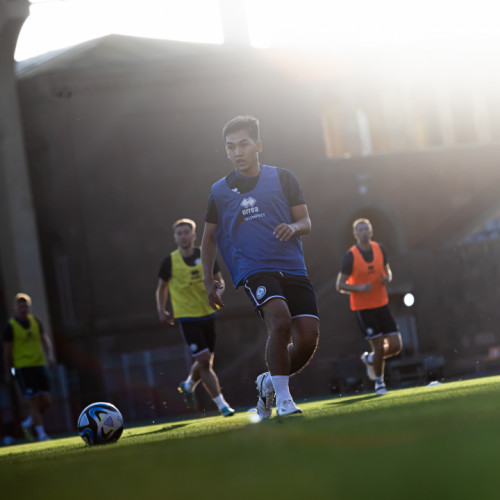 Pre-match training session of the Kazakhstan national team in Yerevan