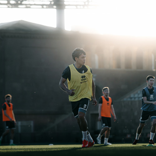 Pre-match training session of the Kazakhstan national team in Yerevan
