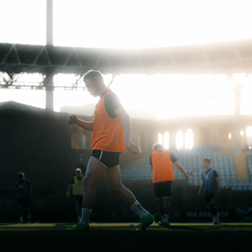 Pre-match training session of the Kazakhstan national team in Yerevan