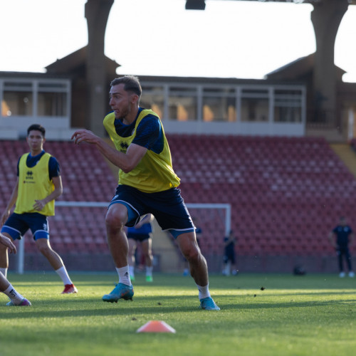 Pre-match training session of the Kazakhstan national team in Yerevan