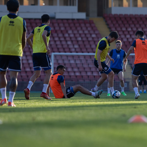 Pre-match training session of the Kazakhstan national team in Yerevan