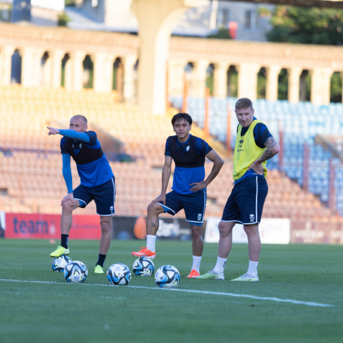 Pre-match training session of the Kazakhstan national team in Yerevan