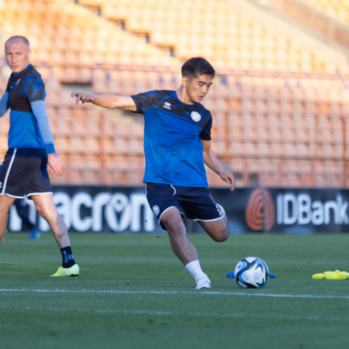 Pre-match training session of the Kazakhstan national team in Yerevan