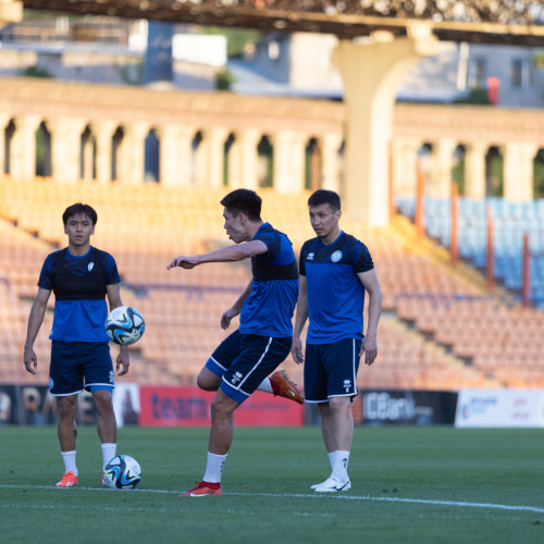 Pre-match training session of the Kazakhstan national team in Yerevan