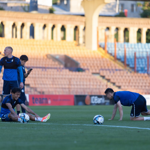 Pre-match training session of the Kazakhstan national team in Yerevan