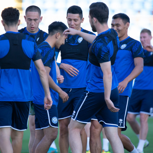 Pre-match training session of the Kazakhstan national team in Yerevan