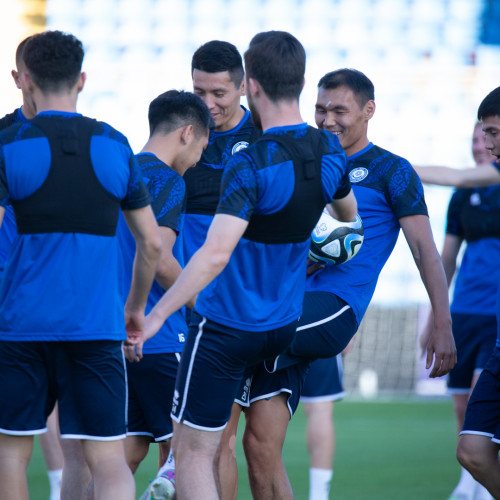 Pre-match training session of the Kazakhstan national team in Yerevan