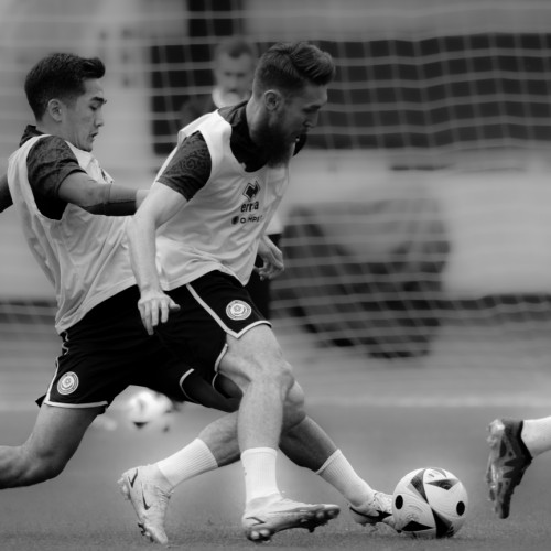 Pre-match training session in Szombathely