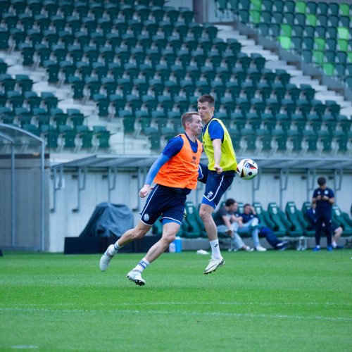 Pre-match training session in Szombathely