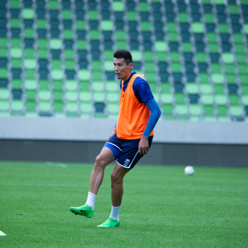 Pre-match training session in Szombathely