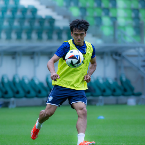 Pre-match training session in Szombathely
