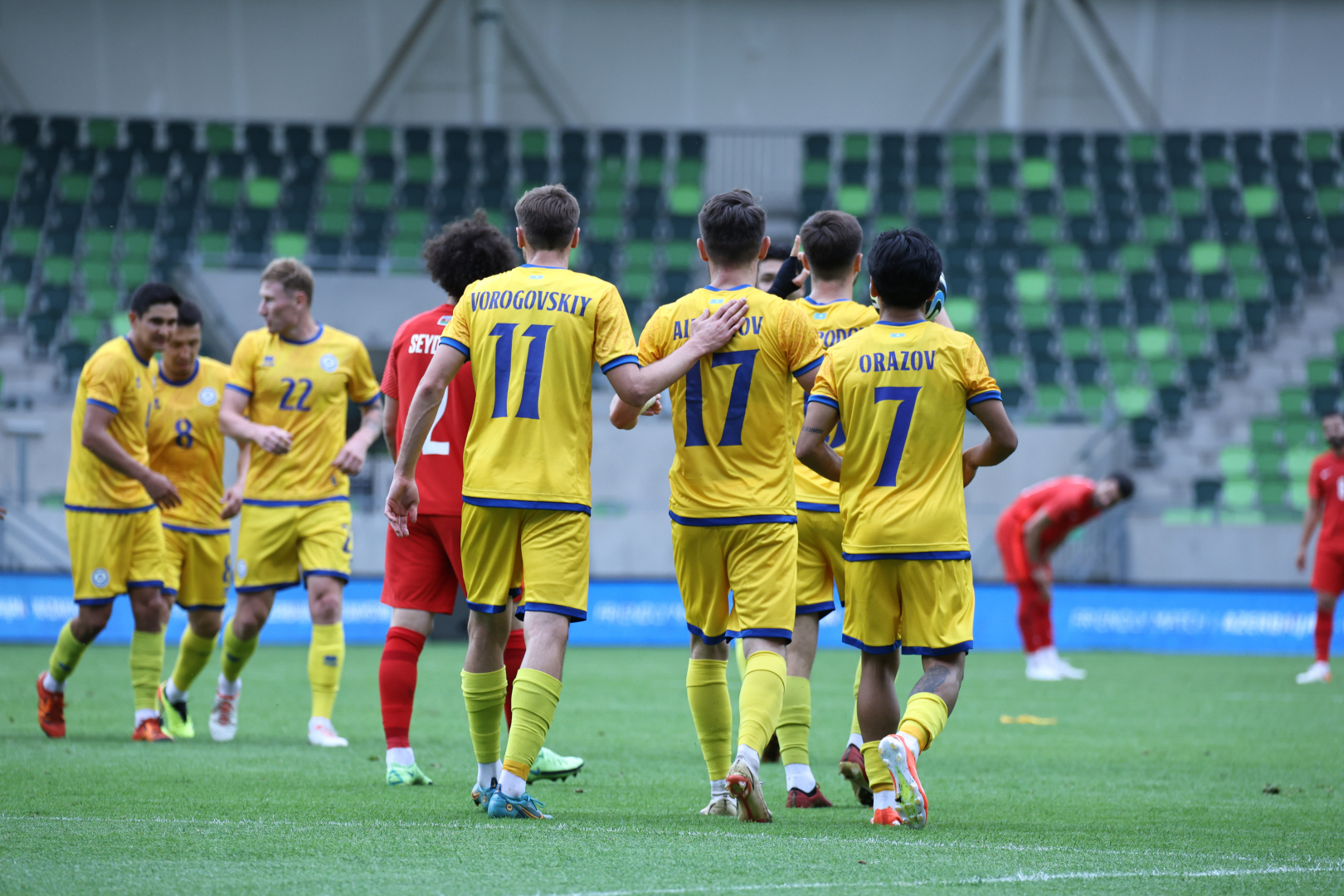 Kazakhstan played with Azerbaijan