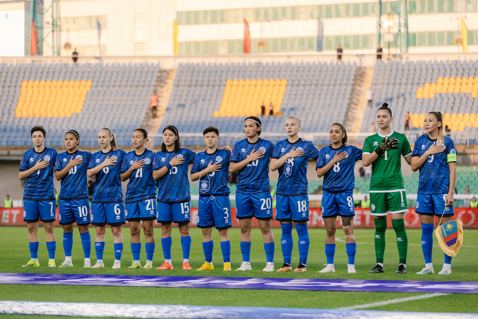 Kazakhstan women's squad against Romania and Bulgaria