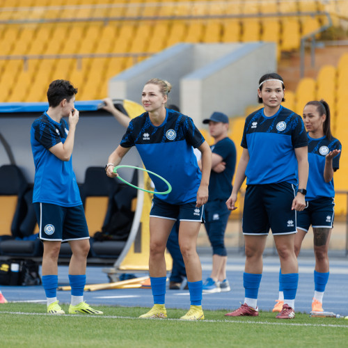 Pre-match training session