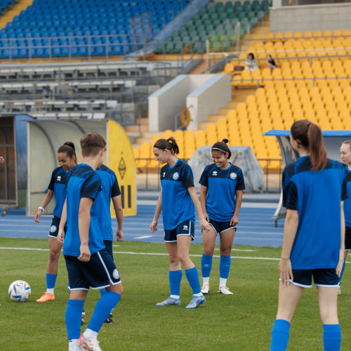 Pre-match training session