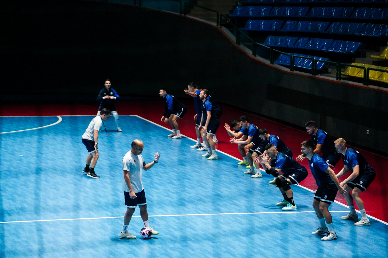 Pre-match training session