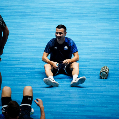 Pre-match training session