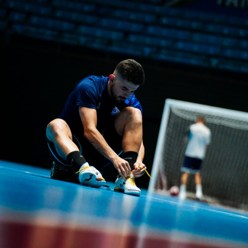 Pre-match training session