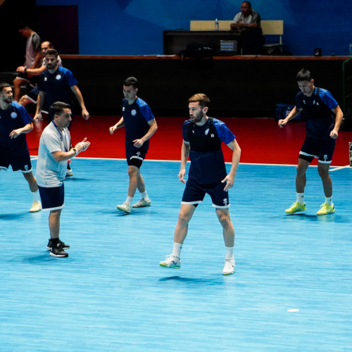 Pre-match training session