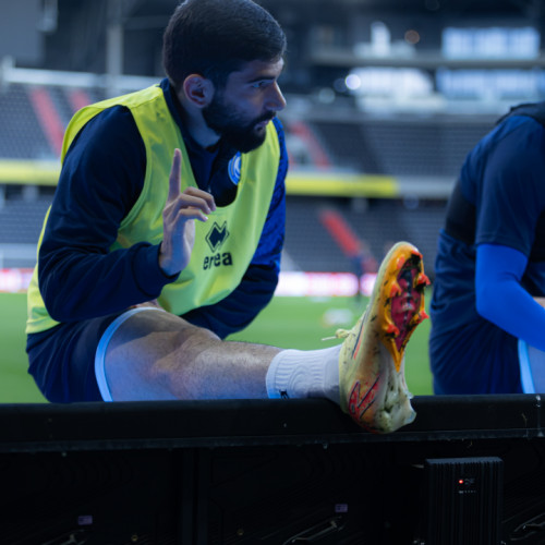 Pre-match training session of Kazakhstan national team
