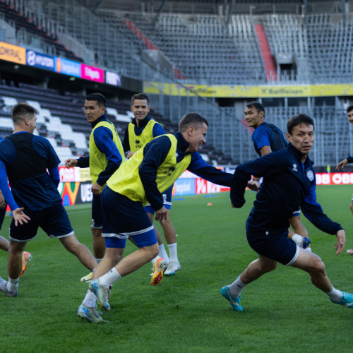 Pre-match training session of Kazakhstan national team