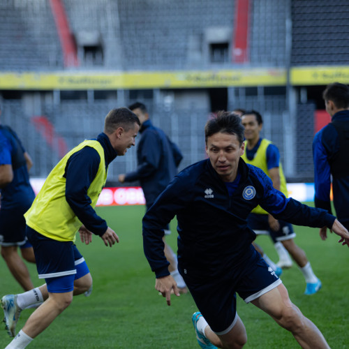 Pre-match training session of Kazakhstan national team