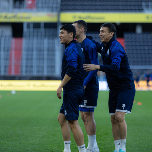 Pre-match training session of Kazakhstan national team