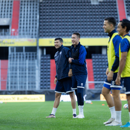 Pre-match training session of Kazakhstan national team