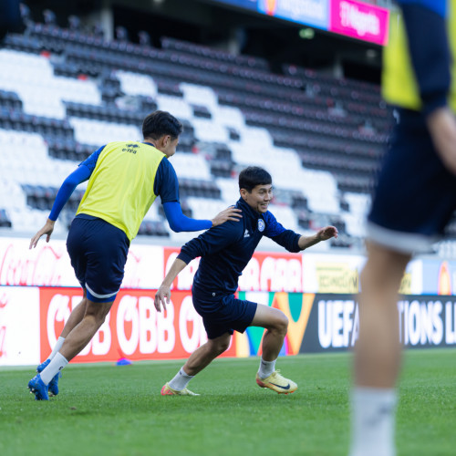 Pre-match training session of Kazakhstan national team