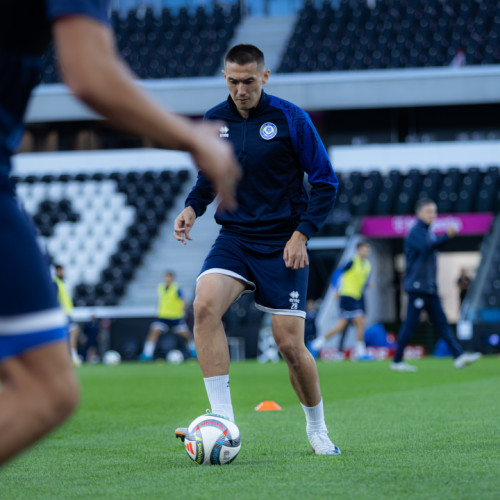 Pre-match training session of Kazakhstan national team