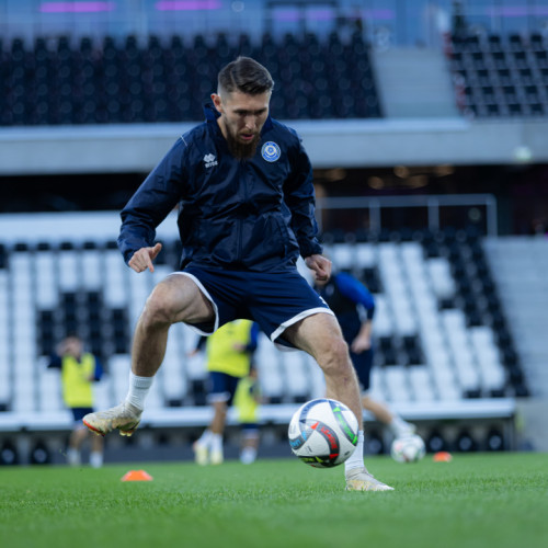 Pre-match training session of Kazakhstan national team