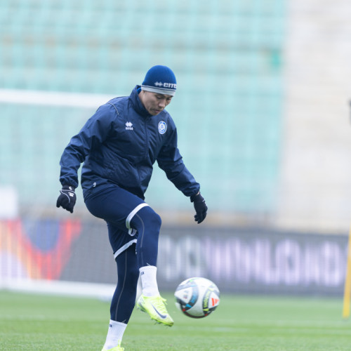Photos from pre-match training session in Almaty