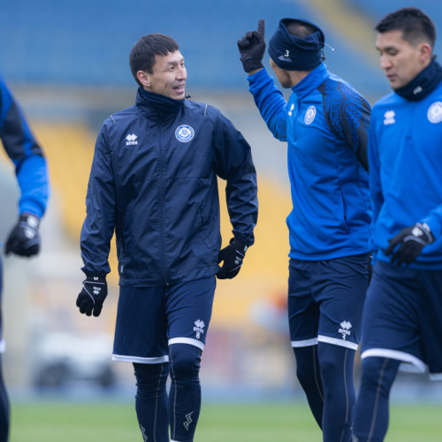Photos from pre-match training session in Almaty