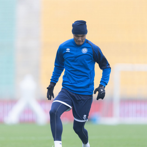 Photos from pre-match training session in Almaty