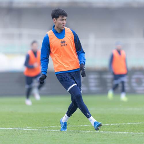 Photos from pre-match training session in Almaty