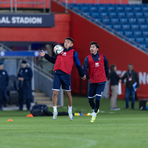 Pre-match training session in Oslo