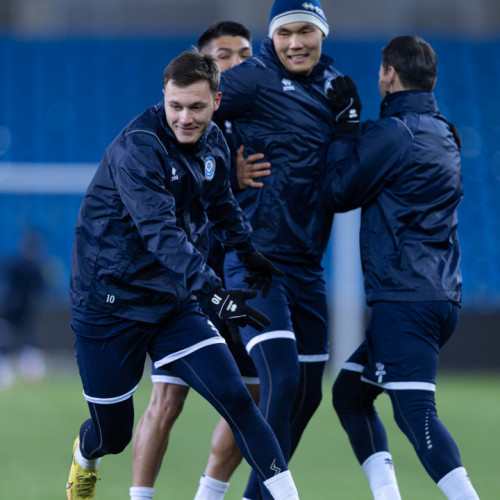 Pre-match training session in Oslo