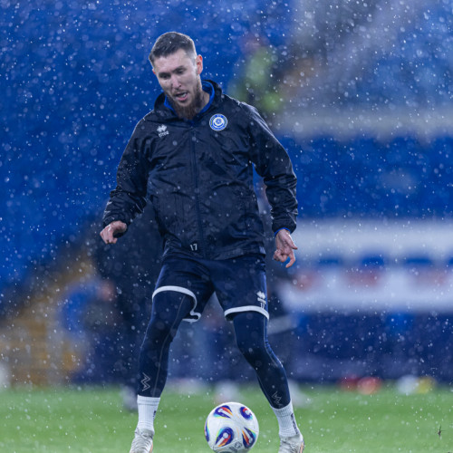 Pre-match training session in Cardiff