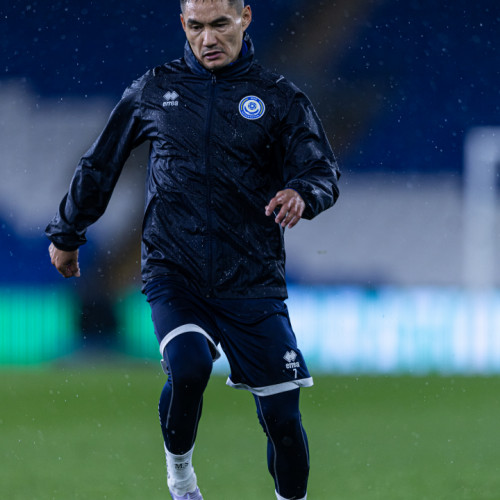 Pre-match training session in Cardiff