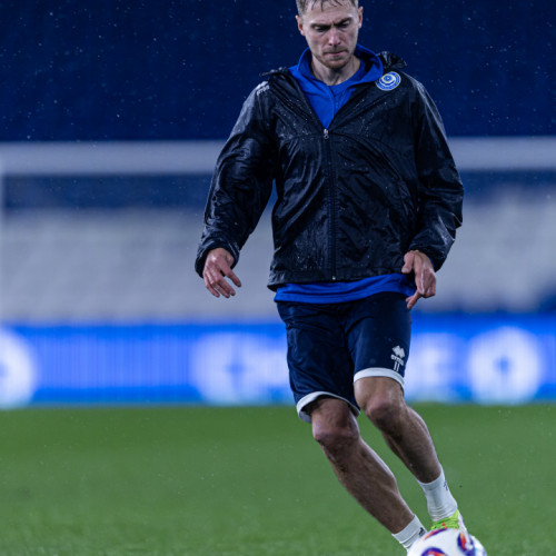 Pre-match training session in Cardiff
