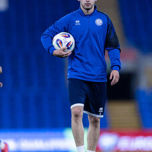 Pre-match training session in Cardiff